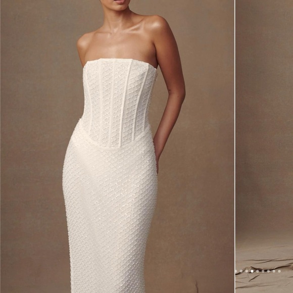 GEMMA Meshki Size Small White Embellished Dress - Picture 4 of 8